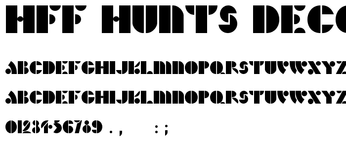 HFF Hunts Deco font
